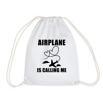Airplane Pilot Saying Gift - Drawstring Bag - white - Front