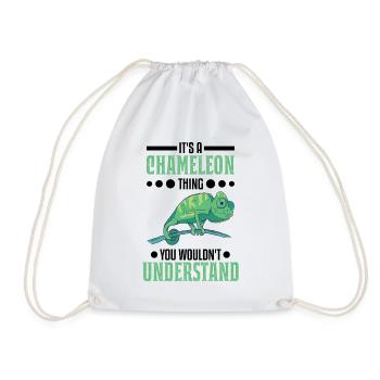 Chameleon Thing Gift Chameleon - Drawstring Bag - white - Front