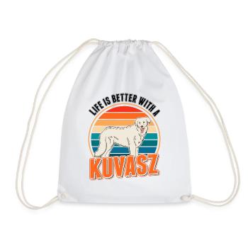 Life is better with a Kuvasz Dog - Turnbeutel - Weiß - Vorne