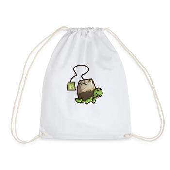 Tea Turtle - Drawstring Bag - white - Front
