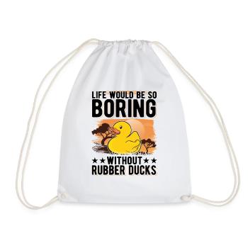 Canard en caoutchouc Cadeau Canard Grinçant Canard Bain Canard - Sac de sport léger - blanc - Devant