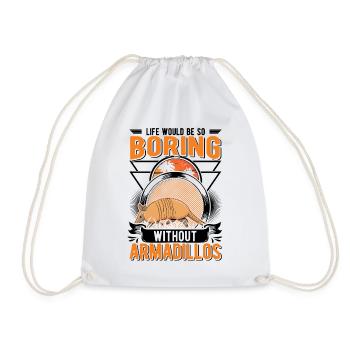 Armadillo Gift Armadillo - Drawstring Bag - white - Front