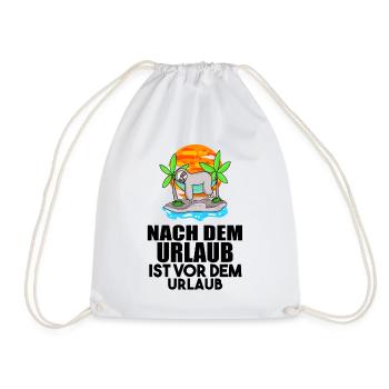 Strandraub Urlaub Reise Strand Urlaubsziel - Turnbeutel - Weiß - Vorne
