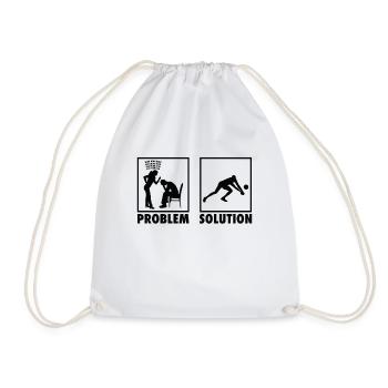 Volleyball Volleyball Players Statement Problem - Drawstring Bag - white - Front