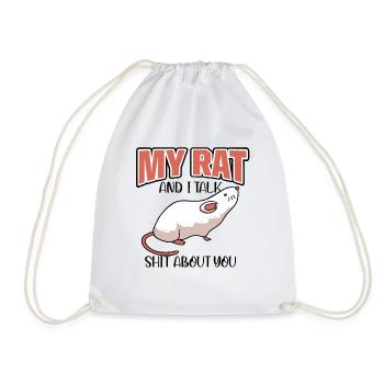 Rat Rodent Rat Lovers Mouse Pet - Drawstring Bag - white - Front