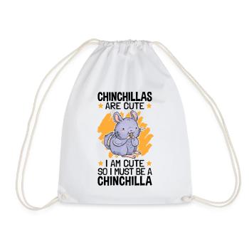 Je suis un rongeur chinchilla souris laineuse - Sac de sport léger - blanc - Devant