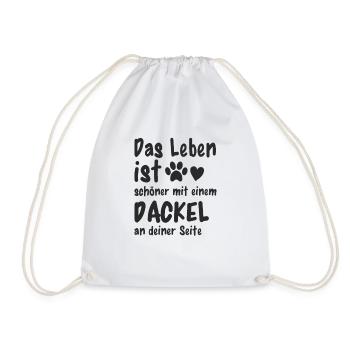 Dackel machen das Leben schöner - Turnbeutel - Weiß - Vorne