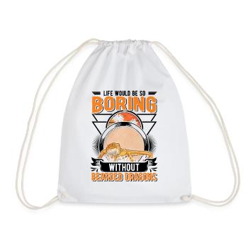 Dragon barbu Cadeau Dragon barbu - Sac de sport léger - blanc - Devant