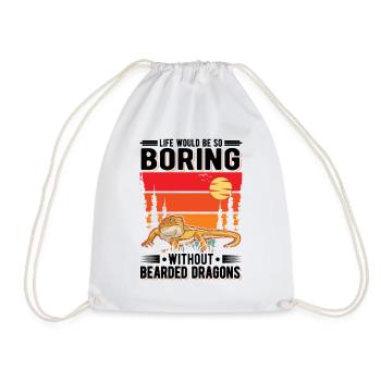 Dragon barbu Cadeau Dragon barbu - Sac de sport léger - blanc - Devant