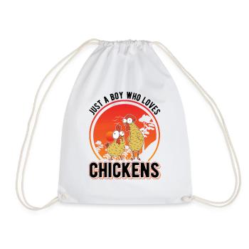 Poulets Poulailler Jeunes Poulet - Sac de sport léger - blanc - Devant