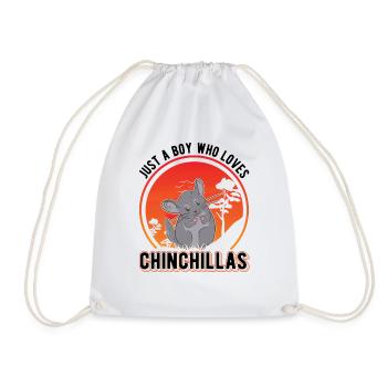 Just a Boy who loves Chinchillas Junge - Turnbeutel - Weiß - Vorne