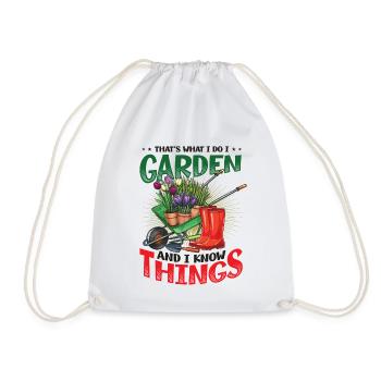 C’est ce que je fais, je jardine et je sais des choses - Sac de sport léger - blanc - Devant