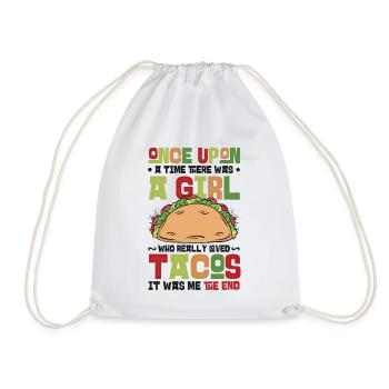 La fille aime les tacos - Sac de sport léger - blanc - Devant