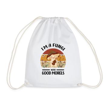 Mushroom picking - Drawstring Bag - white - Front