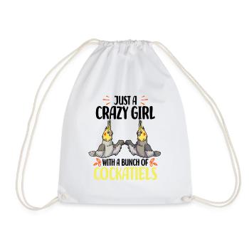 Cockatiel - Drawstring Bag - white - Front