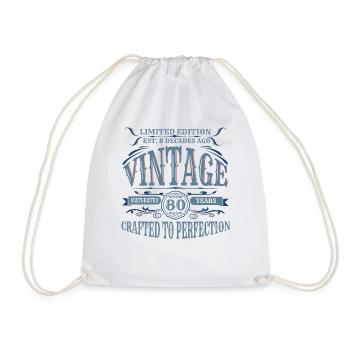 Vintage Legendary - Aged perfectly 80th birthday - Drawstring Bag - white - Front
