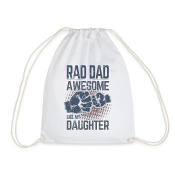 Rad Dad - Génial comme ma fille - Fist Bump - Sac de sport léger - blanc - Devant