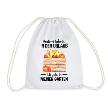 Garten Urlaub Lustiger Spruch Gärtner Geschenkidee - Turnbeutel - Weiß - Vorne