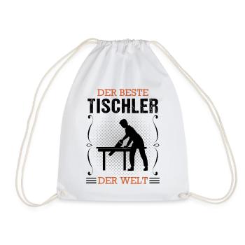 Tischler Beruf Schreiner Handwerker Geschenk - Turnbeutel - Weiß - Vorne