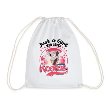 Koala Girl Koala Bear - Drawstring Bag - white - Front