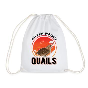 Juste un garçon qui aime les cailles Wachtel - Sac de sport léger - blanc - Devant
