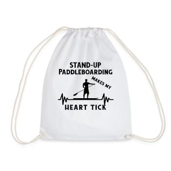 SUP paddleboarding Stand Up Paddle Surfing - Drawstring Bag - white - Front