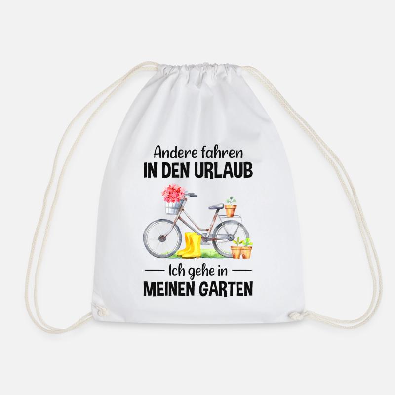 Garten Urlaub Lustiger Spruch Gärtner Geschenkidee - Turnbeutel - Weiß