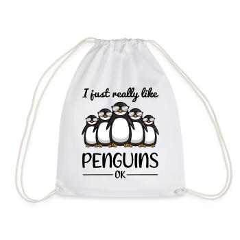 Pinguin Liebhaber Spruch Lustiges Geschenk - Turnbeutel - Weiß - Vorne