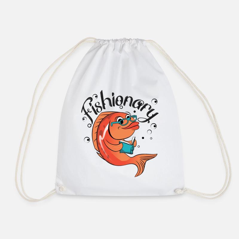 Fischerei - Turnbeutel - Weiß