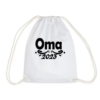Oma 2023 - Werdende Oma 2023 - Turnbeutel - Weiß - Vorne