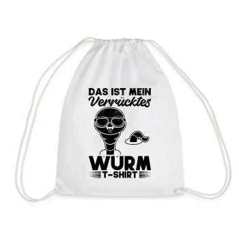 Das Ist Mein Verrücktes Wurm T-Shirt Wurm Cooler - Turnbeutel - Weiß - Vorne