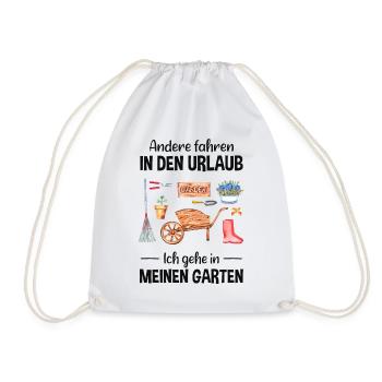 Garten Urlaub Lustiger Spruch Gärtner Geschenkidee - Turnbeutel - Weiß - Vorne