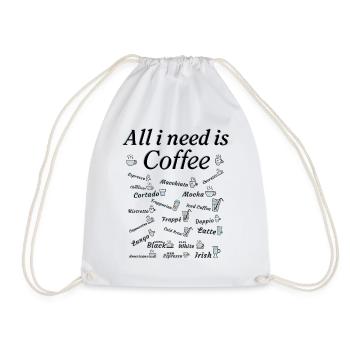 Coffee Collection Coffee Drinker Coffee Lovers - Drawstring Bag - white - Front