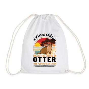 Otter Gift Otter Sea Otter - Drawstring Bag - white - Front