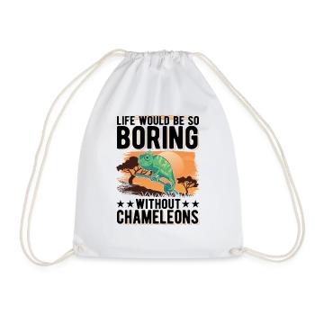 Chameleon Cadeau Caméléon - Sac de sport léger - blanc - Devant