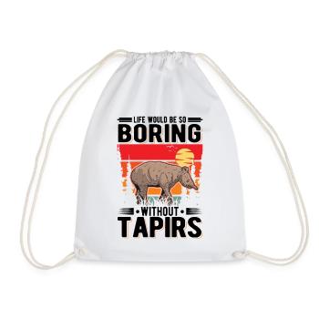 Life would be so boring without Tapirs - Turnbeutel - Weiß - Vorne
