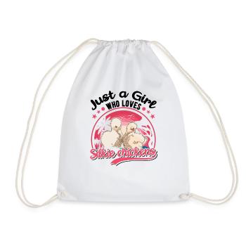 Silk Chicken Girl Silkie Chicken - Sac de sport léger - blanc - Devant