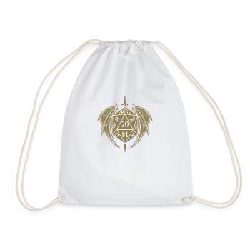 pen and paper dm cube - Drawstring Bag - white - Front