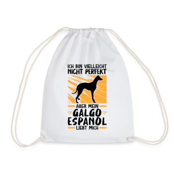 Mein Galgo Espanol liebt mich - Turnbeutel - Weiß - Vorne