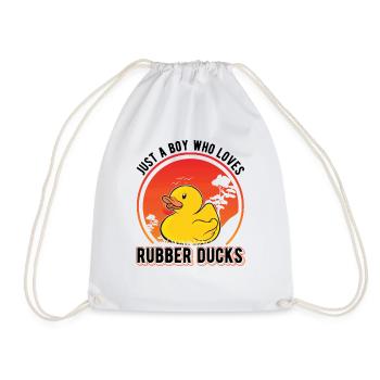 Canard en caoutchouc Jeune Canard grinçant Canard de bain - Sac de sport léger - blanc - Devant