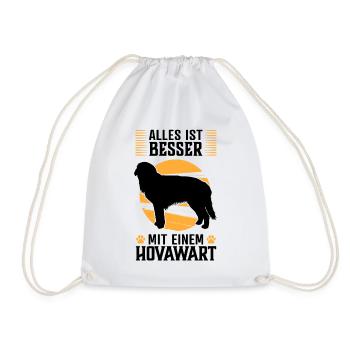 Alles ist besser mit einem Hovawart - Turnbeutel - Weiß - Vorne