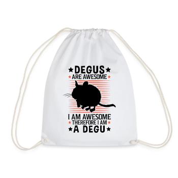 Degus are fantastic rodent Ordinary Degu - Drawstring Bag - white - Front