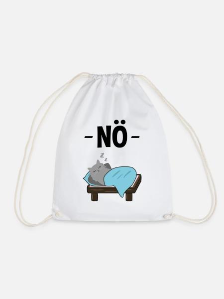 Böse Katze Nö Lustiger Spruch Geschenk - Turnbeutel - Weiß