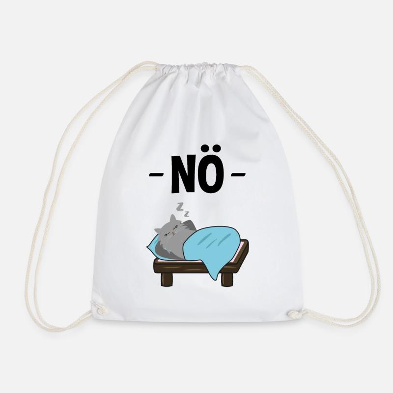 Böse Katze Nö Lustiger Spruch Geschenk - Turnbeutel - Weiß