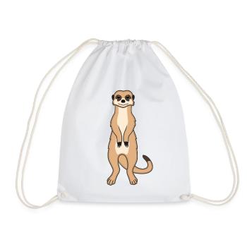 Meerkat Lover Gift Funny Animals - Drawstring Bag - white - Front
