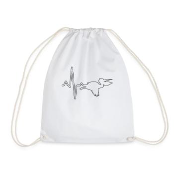 Pelikan Heartbeat - Drawstring Bag - white - Front