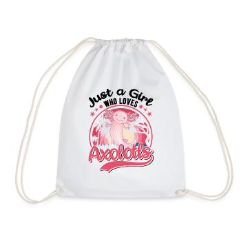 Juste une fille qui aime Axolotls Tail Lurch - Sac de sport léger - blanc - Devant