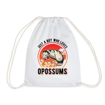 Opossum Young Possum Pouch Rat - Drawstring Bag - white - Front