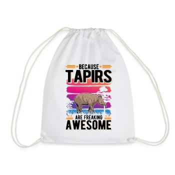 Because Tapirs are freaking awesome - Turnbeutel - Weiß - Vorne