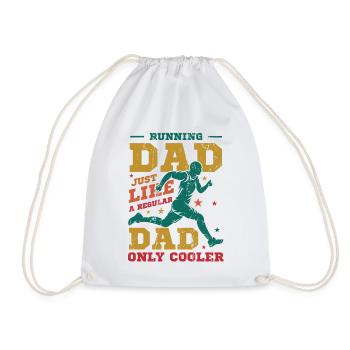 Courir papa, tout comme un papa ordinaire, seulement plus cool - Sac de sport léger - blanc - Devant